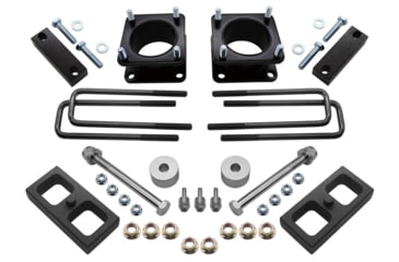 Image of Bison Offroad Toyota Tundra TRD / SR5 / Rock Warrior 2WD/4WD 2007-2020 Lift Kit, 35in Max Tire Size, Black, 3F/ 1R, TK-2501-35