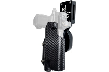 Image of Black Scorpion Outdoor Gear Pro Heavy Duty Competition Kydex OWB Holster, Sig Sauer P320 Full Size w/ X300, Right Hand, Black Shell Carbon Fiber, HCD1-USPSABS-P32