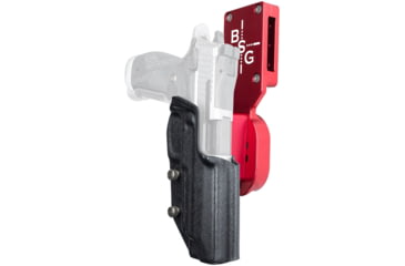 Image of Black Scorpion Outdoor Gear Pro Heavy Duty Competition Kydex OWB Holster, Sig Sauer P320 Full Size w/ X300, Right Hand, Red Shell Black, HCD2-USPSABS-P320