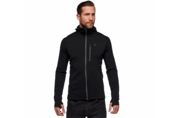 Image of Black Diamond Coefficient Fleece Hoody - Mens, Black, Medium, AP7440200002MED1