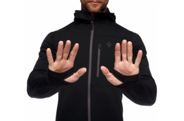 Image of Black Diamond Coefficient Fleece Hoody - Mens, Black, Medium, AP7440200002MED1