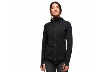 Image of Black Diamond Coefficient Fleece Hoody - Womens, Black, Large, AP7440210002LRG1