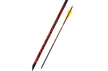 Image of Black Eagle Arrows Outlaw Feather Fletched Arrows - .005in 6 Pack - 500, Black, Yellow, Red, 500 Spine Outl-Feather-Fletch-0004