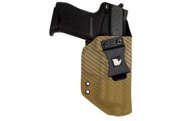 Image of Black Rhino Concealment IWB Holster System, S&amp;W M&amp;P 22 Compact, Right Handed Shooter, Cant 10 Degrees, Carbon Fiber Coyote Brown,, 191204359824