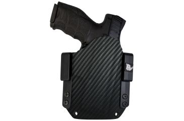 Image of Black Rhino Concealment Tactical Carrier OWB Holster System w/ Light Holster - Springfield Armory, Model Springfield Armory XD .45 5in, LHded Shooter, Cant 0 Degrees, Carbon Fiber Black, 191204831931