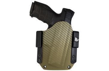 Image of Black Rhino Concealment Tactical Carrier OWB Holster System w/ Light Holster - Springfield Armory, Model Springfield Armory XD .45 5in, LHded Shooter, Cant 0 Degrees, Carbon Fiber FDE, 191204831955