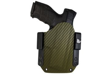 Image of Black Rhino Concealment Tactical Carry Holster System w/ Light Holster - Glock, Model Glock 29/30 Gen 4, Left Handed Shooter, Cant 15 Degrees, Carbon Fiber OD Green, 191204341669
