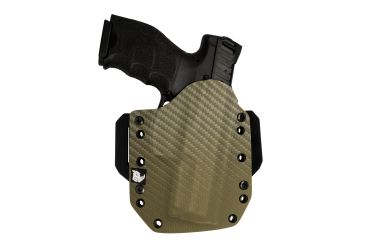 Image of Black Rhino Concealment Tactical Carrier OWB Holster System w/ Light Holster - Springfield Armory, Model Springfield Armory XD .45 5in, LHded Shooter, Cant 0 Degrees, Carbon Fiber FDE, 191204831955
