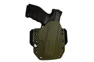 Image of Black Rhino Concealment Tactical Carry Holster System w/ Light Holster - Glock, Model Glock 29/30 Gen 4, Left Handed Shooter, Cant 15 Degrees, Carbon Fiber OD Green, 191204341669