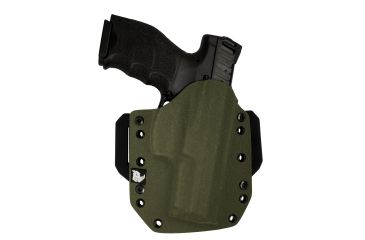 Image of Black Rhino Concealment Tactical Carrier OWB Holster System w/ Light Holster - Springfield Armory, Model Springfield Armory XD .45 5in, Left Handed Shooter, Cant 0 Degrees, Olive Drab, 191204832112