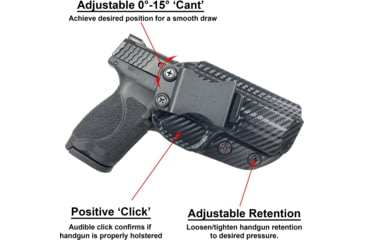 Image of Black Scorpion Outdoor Gear CZ P-10 C IWB Kydex Holster, Right Hand, Carbon Fiber, HC11-IWB01-SCOSCZP10-CFRH