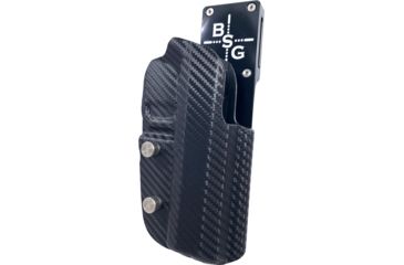 Image of Black Scorpion Outdoor Gear Pro Heavy Duty Competition Holster, RH, Smith &amp; Wesson M&amp;P/ M&amp;P M2.0, 4.25in Barrel, 1.5 - 1.75in Belts, Kydex/ 6066 Aluminum, Carbon Fiber/Black, HCD1-USPSABS-MP9CFRH