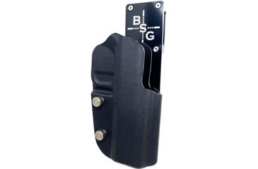 Image of Black Scorpion Outdoor Gear Pro Heavy Duty Competition Holster, Right Hand, Smith &amp; Wesson M&amp;P/ M&amp;P M2.0, 4.25in Barrel, 1.5 - 1.75in Belts, Kydex/ 6066 Aluminum, Black/Black, HCD1-USPSABS-MP9BKRH