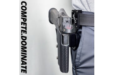 Image of Black Scorpion Outdoor Gear Pro Heavy Duty Competition Kydex OWB Holster, Canik SFx Rival, Right Hand, Black Shell Carbon Fiber, HCD1-USPSABS-SFXRIVALCFRH