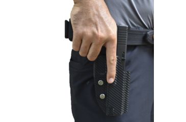 Image of Black Scorpion Outdoor Gear Pro USPSA Competition Holster, Right Hand, Canik TP9 SFx, 5.2in Barrel, 1.5 - 1.75in Belts, Kydex, Carbon Fiber, HC04-USPSA-TP9SFXCFRH