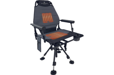 Image of BLACK SIERRA EQUIPMENT Heated HI-LINE Swivel Chair, Gray, HCH-032H-GRY-BSE