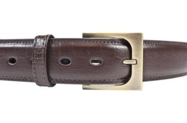 Image of BlackHawk 4113 CQC Pistol Belt, Brown, 48in waist, Gator Finish, Antique Brass Buckle 411348GBN