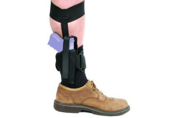 Image of BlackHawk Ankle Holster, Black, Right Hand, Fits Glock 26, 27, 33, Ruger LC9