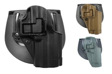 Image of BlackHawk CQC SERPA Holster Matte Finish w/ Belt Loop and Paddle, Black, Coyote Tan, Foliage Green