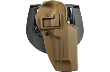 Image of BlackHawk CQC SERPA Holster w/ Belt Loop and Paddle, Right Hand, Coyote Tan, Beretta 92/96, 410504CT-R