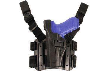 Image of BlackHawk Tactical SERPA Thigh Drop Leg Holster - Left Hand, Black 430504BK-L
