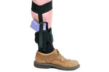 Image of BlackHawk Plain Black Right Hand Ankle Holster - 2in BBL 5 Shot Revolvers w/ Hammer Spur