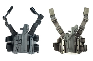 Image of Blackhawk SERPA Tactical Level 3 Thigh Holster, Black, Foliage Green