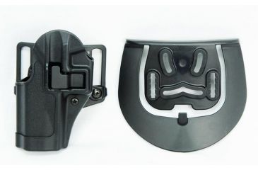 Image of Blackhawk Serpa CQC Concealment Holster with Matte Finish w/Belt Loop and Paddle, Black, Left Hand, S&amp;W M&amp;P, 410525BK-L