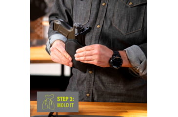 Image of BlackHawk Tecgrip Formlok IWB Moldable Holster, Black Nylon, Sig P320 Compact/M18, Glock 19, S&amp;W M&amp;P Compact 9/40, Sig P229, CZ P10-C, Size 6, Ambidextrous, 40LP06BK