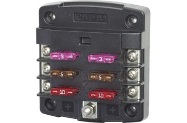 Image of Blue Sea Systems 5033 ST Blade Fuse Block w/out Cover - 6 Circuit w/out Negative Bus 20433