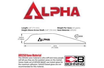 Image of Bohning Alpha Vanes, 100 Pack, Red/Blue, 101062AF28