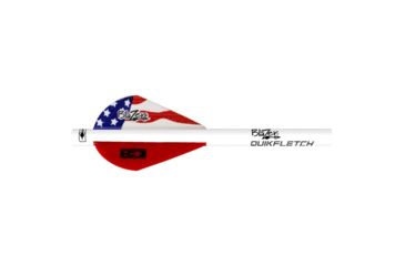 Image of Bohning Blazer QuikFletch American Flag, White, Pack of 6, 101001AF