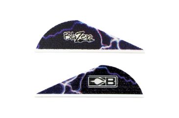 Image of Bohning Blazer Vanes/Blue Lightning, Black, Pack of 100, 10832BLL