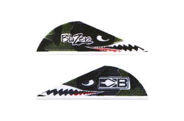 Image of Bohning Blazer Vanes/Flying Tiger Shark, Black, Pack of 100, 10832FTS