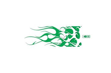 Image of Bohning HD Arrow Wraps, Green/White Flame, Pack of 13, 501001GWF