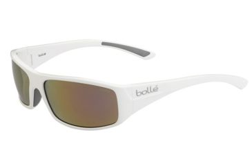 Image of Bolle Weaver Single Vision Prescription Sunglasses, Shiny White Frame-11936SV