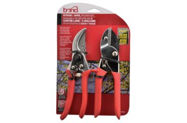 Image of BOND 2 PC Pruner Set - 8in Bypass pruner and 7-3/4in Anvil Pruner, Red Handles 3105