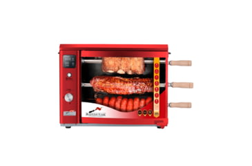 Image of BRAZILIAN FLAME 03-LX Red Gas Rotisserie 3 Skewer Grill, Red, BG-03LX Red