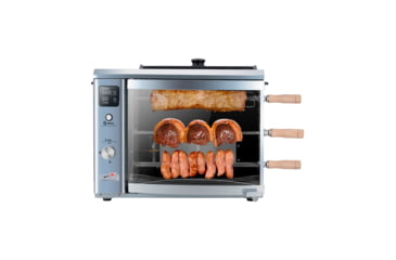 Image of BRAZILIAN FLAME 03-LXK Silver Gas Rotisserie 3 Skewer Grill, Silver, BG-03 LXK Silver