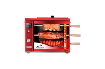 Image of BRAZILIAN FLAME 03-LXK Red Gas Rotisserie 3 Skewer Grill, Red, BG-03 LXK Red