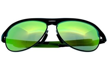 Image of Breed Jupiter Sunglasses, Black Titanium Frame, Blue-Green Lens BSG019GM