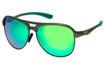 Image of Breed Jupiter Sunglasses, Black Titanium Frame, Blue-Green Lens BSG019GM