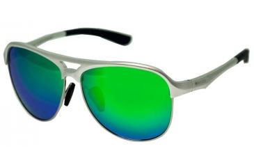 Image of Breed Jupiter Sunglasses, Silver Titanium Frame, Blue-Green Lens BSG019SR
