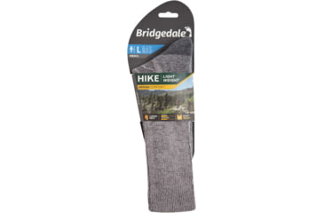 Image of Bridgedale Hike Lightweight Merino Comfort Boot Socks - Mens, Grey, Large, 710514-806-L