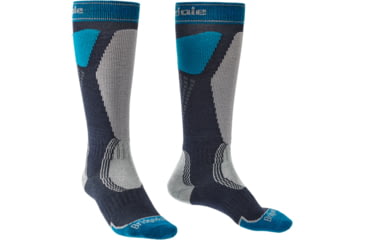 Image of Bridgedale Ski Easy On Socks - Mens, Dark Denim, Medium, 710102-139-M