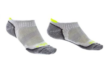 Image of Bridgedale Trailsport Ultralight T2 Cool Comfort No Show Socks - Mens, Grey, Medium, 710190-806-M