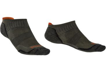 Image of Bridgedale Trailsport Ultralight T2 Merino Cool Comfort Ankle Socks - Mens, Gunmetal/Black, Medium, 710181-863-M