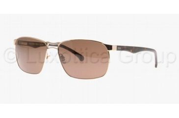 Image of Brooks Brothers BB4009S BB4009S Sunglasses 152673-5815 - Gold Brown Frame, Brown Lenses