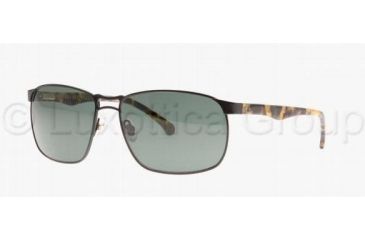 Image of Brooks Brothers BB4009S BB4009S Sunglasses 153671-5815 - Black Frame, Green Solid Lenses