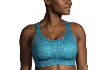 Image of Brooks Dare Racerback Run Bra 2.0 - Womens, Lagoon Speckle Print, 40DD, 350085464.0402D